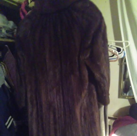 Genuine mink coat medium, brown - Picture 5 of 5